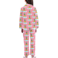 Load image into Gallery viewer, Big Girls' V-Neck Long Pajama Set