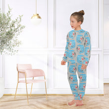 Load image into Gallery viewer, Big Girls' Crew Neck Long Pajama Set