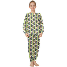 Load image into Gallery viewer, Big Girls' Crew Neck Long Pajama Set