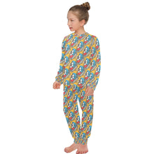 Load image into Gallery viewer, Big Girls' Crew Neck Long Pajama Set