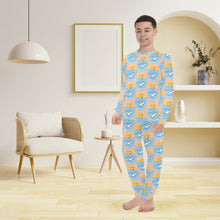 Load image into Gallery viewer, Big Boys' Crew Neck Long Pajama Set
