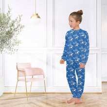 Load image into Gallery viewer, Big Girls' Crew Neck Long Pajama Set