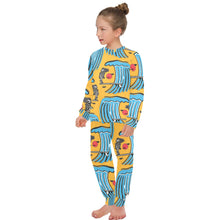 Load image into Gallery viewer, Big Girls' Crew Neck Long Pajama Set