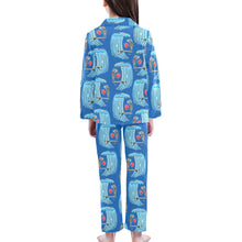Load image into Gallery viewer, Big Girls' V-Neck Long Pajama Set