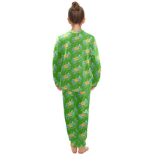 Load image into Gallery viewer, Big Girls' Crew Neck Long Pajama Set