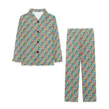 Load image into Gallery viewer, Big Girls' V-Neck Long Pajama Set