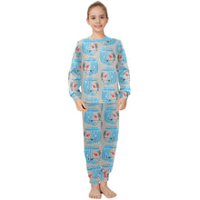 Load image into Gallery viewer, Big Girls' Crew Neck Long Pajama Set