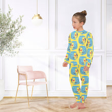 Load image into Gallery viewer, Big Girls' Crew Neck Long Pajama Set