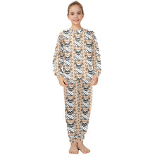 Load image into Gallery viewer, Big Girls' Crew Neck Long Pajama Set