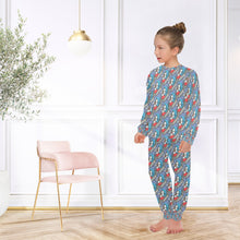 Load image into Gallery viewer, Big Girls' Crew Neck Long Pajama Set