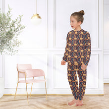 Load image into Gallery viewer, Big Girls' Crew Neck Long Pajama Set