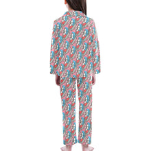 Load image into Gallery viewer, Big Girls' V-Neck Long Pajama Set
