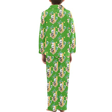 Load image into Gallery viewer, Big Boys' V-Neck Long Pajama Set