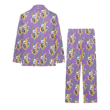 Load image into Gallery viewer, Big Girls' V-Neck Long Pajama Set