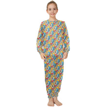 Load image into Gallery viewer, Big Girls' Crew Neck Long Pajama Set