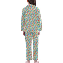 Load image into Gallery viewer, Big Girls' V-Neck Long Pajama Set