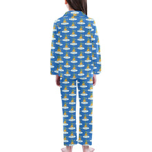 Load image into Gallery viewer, Big Girls' V-Neck Long Pajama Set