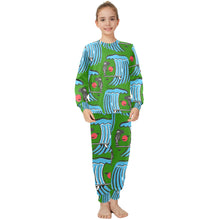 Load image into Gallery viewer, Big Girls' Crew Neck Long Pajama Set
