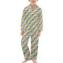 Load image into Gallery viewer, Big Boys' V-Neck Long Pajama Set