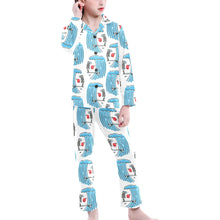 Load image into Gallery viewer, Big Girls' V-Neck Long Pajama Set