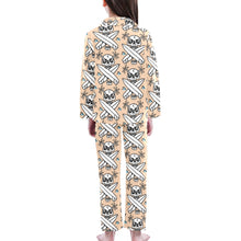 Load image into Gallery viewer, Big Girls' V-Neck Long Pajama Set