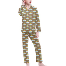 Load image into Gallery viewer, Big Girls' V-Neck Long Pajama Set