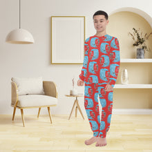 Load image into Gallery viewer, Big Boys' Crew Neck Long Pajama Set