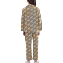 Load image into Gallery viewer, Big Girls' V-Neck Long Pajama Set