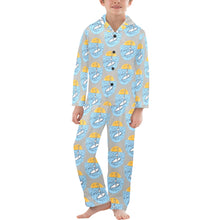 Load image into Gallery viewer, Big Boys' V-Neck Long Pajama Set