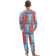 Load image into Gallery viewer, Big Boys' Crew Neck Long Pajama Set