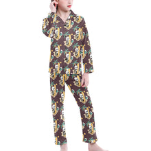 Load image into Gallery viewer, Big Girls' V-Neck Long Pajama Set