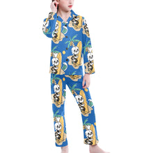 Load image into Gallery viewer, Big Girls' V-Neck Long Pajama Set