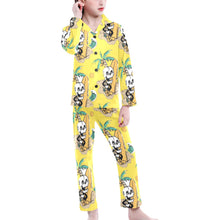 Load image into Gallery viewer, Big Girls' V-Neck Long Pajama Set