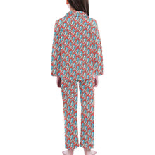 Load image into Gallery viewer, Big Girls' V-Neck Long Pajama Set