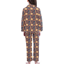 Load image into Gallery viewer, Big Girls' V-Neck Long Pajama Set