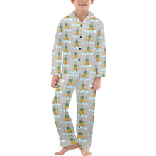 Load image into Gallery viewer, Big Boys' V-Neck Long Pajama Set