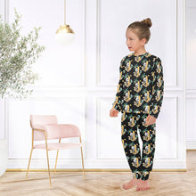 Load image into Gallery viewer, Big Girls' Crew Neck Long Pajama Set