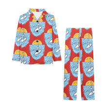 Load image into Gallery viewer, Big Girls' V-Neck Long Pajama Set