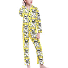 Load image into Gallery viewer, Big Girls' V-Neck Long Pajama Set