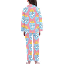 Load image into Gallery viewer, Big Girls' V-Neck Long Pajama Set