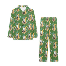 Load image into Gallery viewer, Big Girls' V-Neck Long Pajama Set