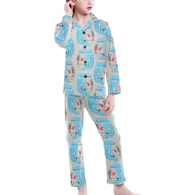 Load image into Gallery viewer, Big Girls' V-Neck Long Pajama Set