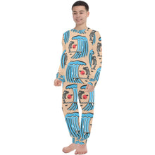 Load image into Gallery viewer, Big Boys' Crew Neck Long Pajama Set