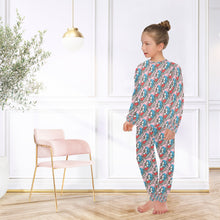 Load image into Gallery viewer, Big Girls' Crew Neck Long Pajama Set