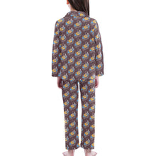 Load image into Gallery viewer, Big Girls' V-Neck Long Pajama Set