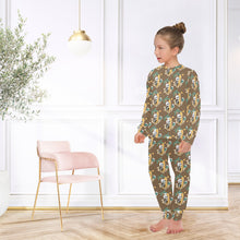 Load image into Gallery viewer, Big Girls' Crew Neck Long Pajama Set