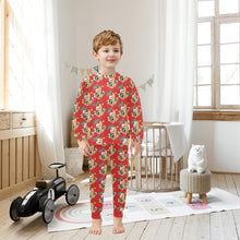 Load image into Gallery viewer, Little Boys' Crew Neck Long Pajama Set