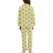Load image into Gallery viewer, Big Girls' V-Neck Long Pajama Set