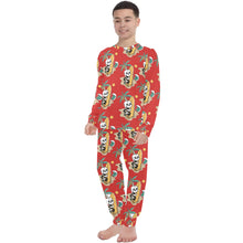 Load image into Gallery viewer, Big Boys' Crew Neck Long Pajama Set