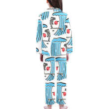 Load image into Gallery viewer, Big Girls' V-Neck Long Pajama Set